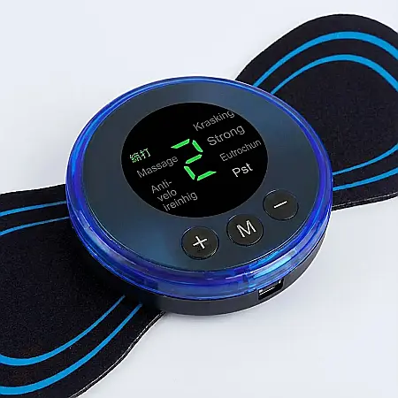 Gadgeturi - Mini Aparat de Masaj Electric Portabil – Electrostimulator pentru Relaxare și Tonifiere: Ameliorarea Durerilor de Gât, Spate și Genunchi, 8 Moduri de Masaj și Baterie Reîncărcabilă USB