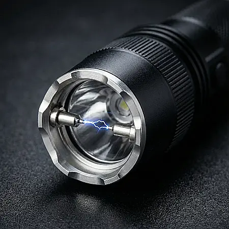 Gadgeturi - Lanternă cu Electrosoc și Laser MRG P-288 - 1000 KV, Aluminiu Aeronautic, Reîncărcabilă, LED 150 Lumeni și Buton de Siguranță: Protecție Profesională și Iluminare de Precizie
