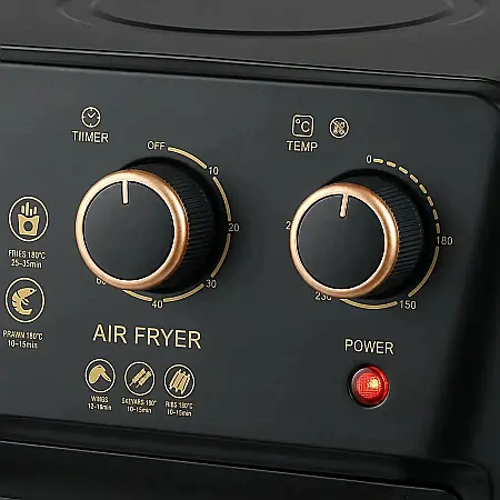 Friteuză Airfryer Cuptor Electric cu Grill – 12L, Tehnologie Circulație Aer 360°, Moduri Copt, Fiert, Dezghețat și Fript, Control Temperatură și Timp, Ușor de Curățat, Ideal pentru Familie [3]