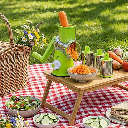 Răzătoare Manuală Tabletop Drum Grater: Feliere și Răzuire Instantanea 3-în-1 [2]