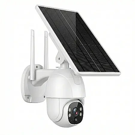 Camere - Cameră Supraveghere Solară 4G cu SIM, Full HD 1080p, PTZ 355°, Viziune Nocturnă Infraroșu 30m, Senzor Mișcare AI, IP66