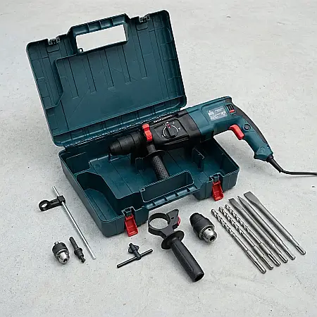 Unelte - Ciocan Rotopercutor Profesional ELEKTROMET SDS+ – 3050W, 4 Funcții, Energie Impact 4J, Set Accesorii și Valiză