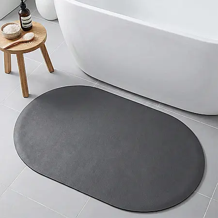 Covoraș Absorbant Uscare Rapidă 60x40 cm - Piele Nappa și Cauciuc Antiderapant, Lavabil, Flexibil, Ideal pentru Baie, Dormitor, Hol sau Bucătărie [3]
