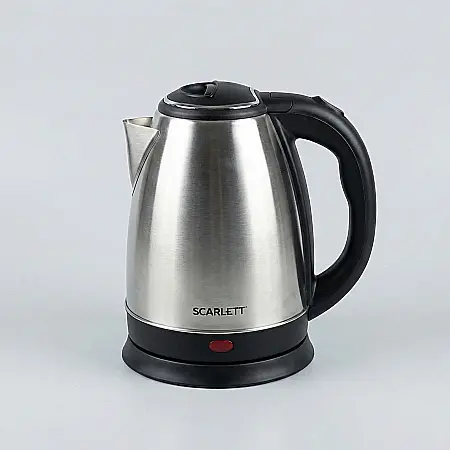 Bucătărie - Fierbător Electric Scarlett 2L – 1500W, Oprire Automată, Protecție Supraîncălzire, Filtru Anti-Impurități, Indicator LED
