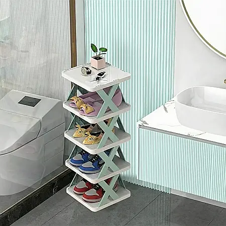 Organizator Modular pentru Pantofi cu 5 Polițe: Economisește Spațiu și Menține Ordinea în Orice Colț al Casei [3]