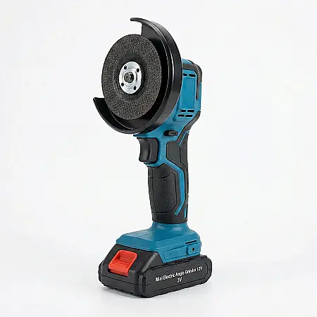 Unelte - Mini Polizor Unghiular Flex Electric 12V – Motor Fără Perii, 15000 rpm, 2 Acumulatori, 4 Discuri 76mm, Tăiere și Șlefuire