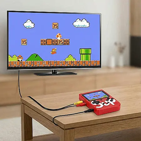 Consolă Portabilă Retro Pro Gamer SUP: 400 de Jocuri Clasice, Ecran Color TFT 3 inch și Conectare TV – Experiența Gaming-ului Legendă [1]