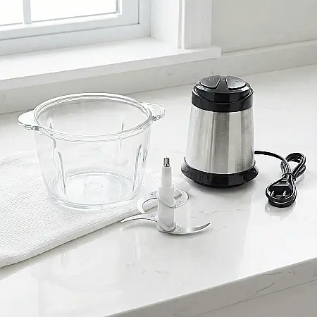 Bucătărie - Tocător Universal Electric cu 4 Lame Inox: Putere, Rapiditate și Precizie Chirurgicală pentru Orice Ingredient