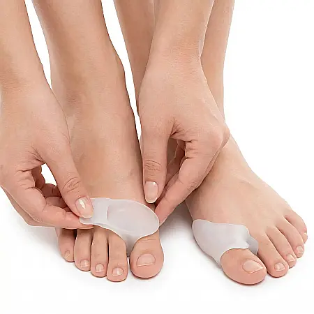 îngrijire feminină - Set 2 x Corector Monturi și Separator Degete - Silicon Moale, Confortabil, Corectare Poziție Hallux Valgus, Prevenire Bătături și Reducere Presiune, Dimensiune Universală
