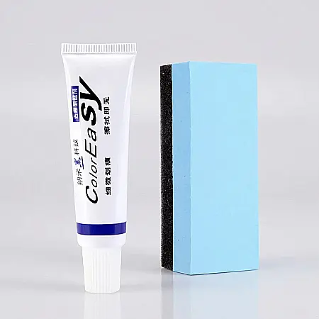 Auto - Set Paste Polish Scratch Paint Care – Compus Profesional de Șlefuire și Lustruire Auto, Îndepărtare Zgârieturi Ușoare, Gudron și Lipici, Burete Inclus, 15g