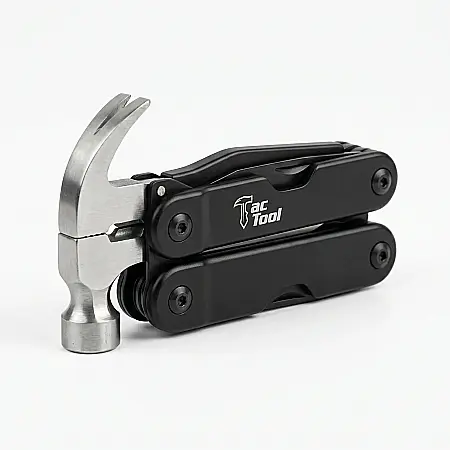 Unelte - Unealtă Multifuncțională Tactică Tac Tool 18 în 1 – Ciocan, Clești, Cuțit, Șurubelnițe și Chei Fixe, Oțel Rezistent, Compactă și Portabilă, Ideală pentru Camping, Supraviețuire și Reparații