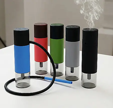 Auto - Mini Narghilea Portabilă pentru Mașină – Set Complet cu Bol, Furtun de Silicon și Suport Carbuni, Design Compact și Elegant, Ideal pentru Călătorii și Outdoor