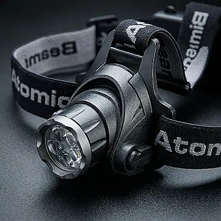 Unelte - Lampă de Lucru pentru Cap Atomic Beam Headlight – LED Puternic, Reglabilă, Mâini Libere, Culoare Albastru, Ideală pentru Camping, Drumeții și Reparații