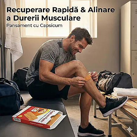 Casă & Grădină - Pansament cu Capsicum – Plasture Antireumatic cu Ardei Iute, 50 buc