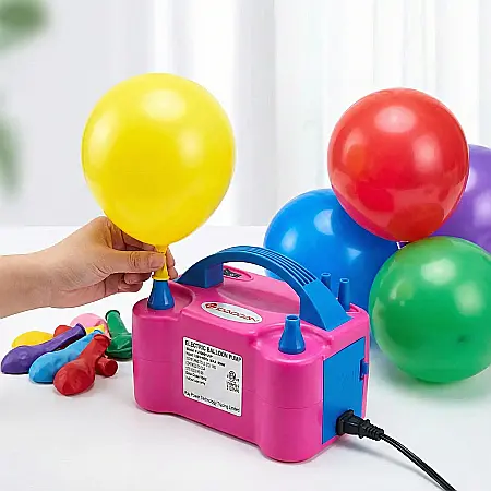 Gadgeturi - Aparat Electric Profesional pentru Umflat Baloane Balloon Pump 73005 – 600W, Mod Automat și Manual, Umflare Rapidă în 2 Secunde, Capacitate Dublă, Compact și Portabil, Ideal pentru Petreceri și Evenim