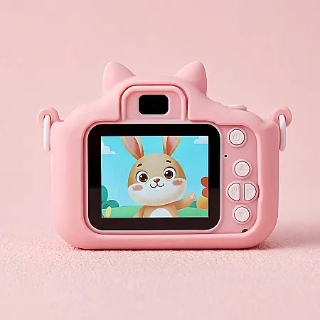 Gadgeturi - Cameră Foto pentru Copii – Foto și Video 1080P Full HD, Ecran LCD 2 Inch, Jocuri Incorporate, Design Rezistent la Șocuri, Compactă și Ergonomică