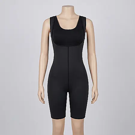 îngrijire feminină - Costum Body Shaper din Neopren pentru Remodelare Corporală și Slăbit – Efect de Saună, Modelare Abdomen, Coapse, Șolduri și Fese, M/L și L/XL, Negru