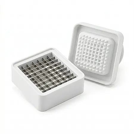Bucătărie - Feliator Cartofi Pai Perfect Fries – Lame din Oțel Inoxidabil, Carcasă din Plastic Dur, Design Compact și Ergonomic, Ideal pentru Cartofi, Legume și Fructe