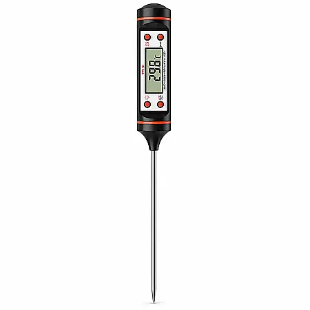 Bucătărie - Termometru Alimentar Digital pentru Bucătărie și BBQ, -50°C până la +300°C, cu Tijă Inox și Display LCD
