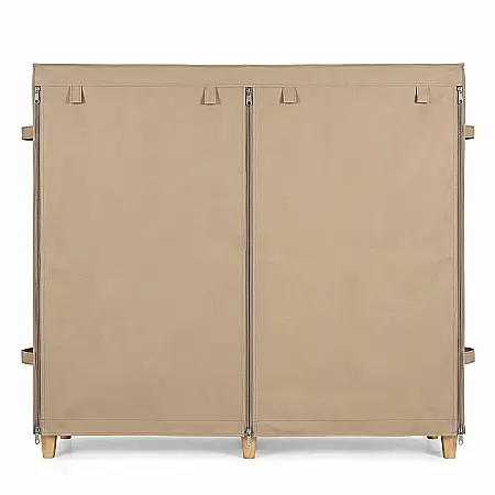 Casă & Grădină - Husă Depozitare Pantofi 12 Rafturi cu Fermoar – Husa Textilă Ermetică, Organizator Hol și Dormitor, Protecție Anti-Praf, Dimensiuni 118 x 30 x 120 cm