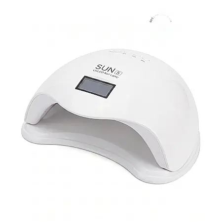 Gadgeturi - Lampa Profesională Unghii False UV/LED SUN 48W – Double Light Hybrid, 36 LED-uri, Display Digital, Temporizator, Bază Detașabilă, Ideală pentru Manichiură și Pedichiură, Alb