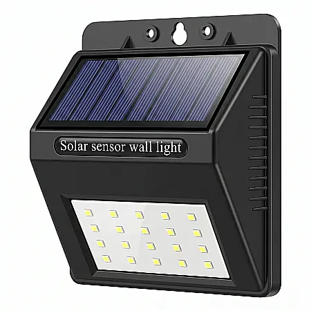 Iluminat - Lampă Solară de Exterior fără Senzor de Mișcare – 20 LED, Montaj pe Perete, Baterie Litiu 3,7V, Funcționare Automată la Întuneric, Fără Cablu, Rezistentă la Intemperii