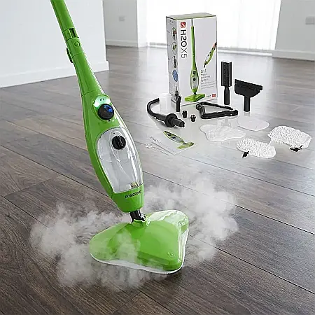 Casă & Grădină - Mop cu Aburi 5 în 1 X5 – Curățare Podele, Covoare, Geamuri și Îmbrăcăminte, Flux Constant de Aburi, Eliminare Acarieni și Bacterii, Accesorii Incluse