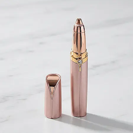 îngrijire feminină - Epilator Sprâncene Flawless Brows – Hipoalergenic, Fără Durere, Cu Cap Mobil, Funcționare pe Baterie AAA, Ideal pentru Conturare și Îndepărtarea Firelor de Păr Faciale