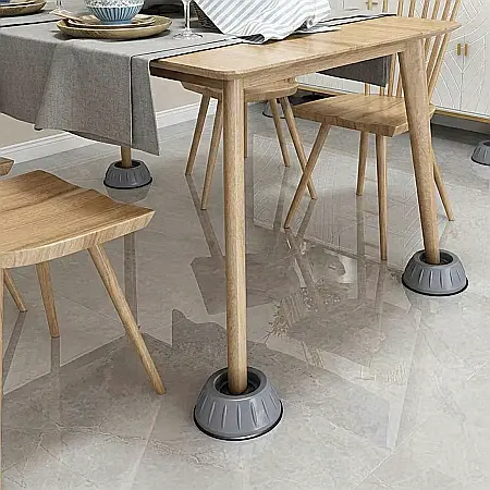 Casă & Grădină - Set 4 Suporturi Anti-Balans și Anti-Vibrații pentru Mașină de Spălat și Mobilier – Tampoane Stabilizatoare Antiderapante, Protecție Podea, Ridicare Mobilier, Gel PU Lavabil și Reutilizabil