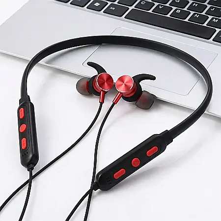 Gadgeturi - Căști In-Ear Sport Wireless – Bluetooth 4.2, Suport Card MicroSD, Sunet Bass Puternic, Design Ergonomic și Confortabil, Ideale pentru Alergare și Sala de Fitness, Culori Variabile
