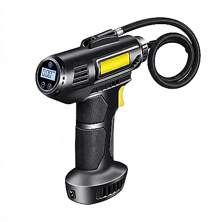 Auto - Compresor Auto Fără Fir 72W – Baterie 7.2V, Presiune Max 10 Bar, Ecran Digital, LED Integrat, Portabil și Rapid, Pentru Anvelope, Biciclete și Echipamente Gonflabile