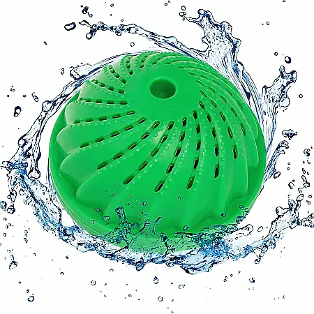 Casă & Grădină - Bila Ecologică pentru Spălat Fără Detergent – Pastilă Activă cu Ceramice Patentate, Ioni Negativi și Raze Infraroșii, Elimină Clorul, Protejează Hainele și Pielea Sensibilă, Pentru Spălare Manuală și 