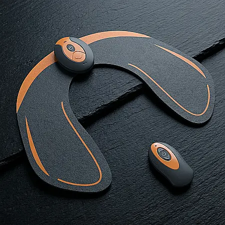Electronice - Aparat de Fitness cu EMS pentru Fese – Electrostimulare Musculară, 6 Programe, 10 Nivele de Intensitate, Modelare și Tonifiere Fesieri, Portabil și Ușor, Uz Casnic, Negru/Portocaliu