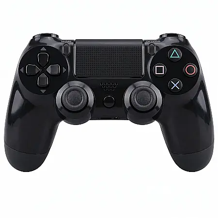 Gadgeturi - Controller Wireless Doubleshock 4 pentru PlayStation 4 – Gamepad ergonomic cu vibrații duale, LED Light Bar și senzori de mișcare, Negru