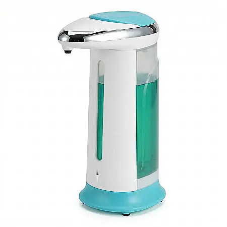 Casă & Grădină - Dozator Automat Săpun Lichid cu Senzor de Mișcare Magic Soap, 250ml, Indicator LED și Semnal Sonor, Design Modern Transparent, Igienic și Reîncărcabil
