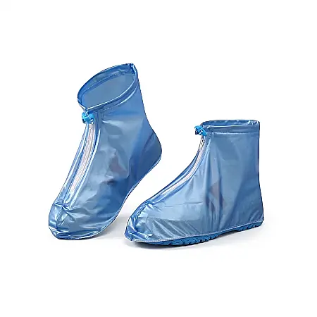 Casă & Grădină - Set 2 Huse de Protecție pentru Încălțăminte – Impermeabile, Antiderapante, Reutilizabile, Mărimea L (30 cm), Albastru, Protecție împotriva Ploii, Noroiului și Zăpezii