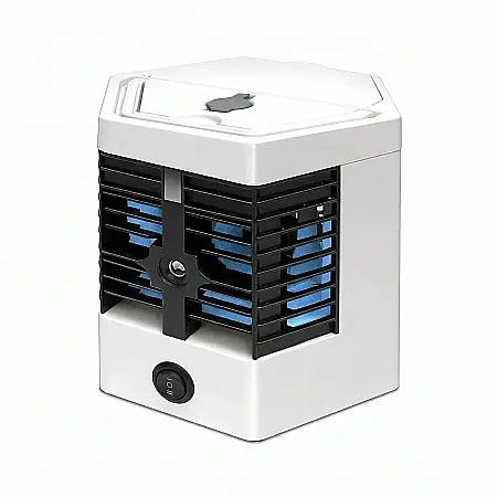 Gadgeturi - Răcitor de Aer Arctic Air Mini – USB 10W, Aer Condiționat și Umidificator, Ventilator Dublu, Eco-Friendly, Tehnologie HydroChill, Alb, 16.5 x 15 x 17.5 cm