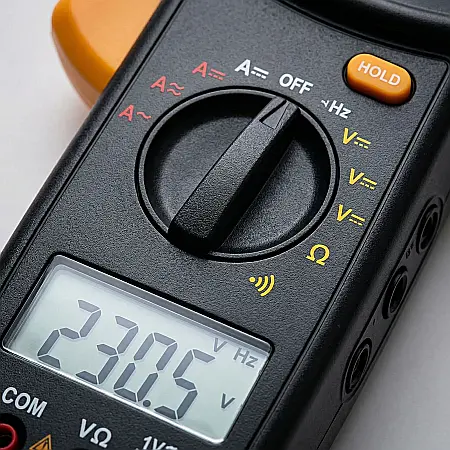 Multimetru Digital Tip Clește – Ampermetru, Tensiune AC/DC, Funcție Hold, Precizie Ridicată, Măsurare Rapidă și Sigură, Instrument Profesional pentru Electricieni [1]