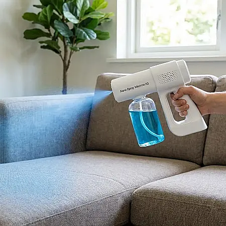 Atomizor Portabil cu Ceață Fină – Pulverizator Electric Reîncărcabil USB, Rezervor 350 ml, Duză Reglabilă, Tehnologie Nano Atomizare și Operare Tactilă: Igienizare Rapidă și Curățare Profesională, Ori [1]