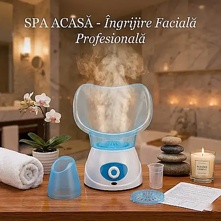 Dispozitiv 2 în 1: Saună Facială și Inhalator UBX – Tehnologie cu Abur, Rezervor 40ml, Indicator LED, 2 Trepte de Putere și Design Ergonomic: SPA Profesional și Tratament Respiratoriu în Confortul Cas [1]