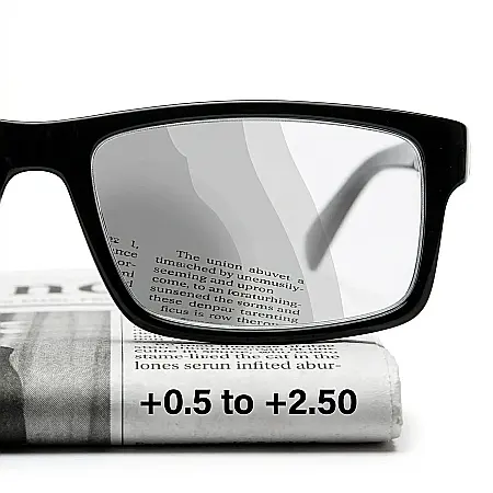 Ochelari de Citit One Power - Dioptrii Variabile +2.5 până la +5, Corecție Hipermetropie, Ramă Ovală din Plastic, Lentile Ușoare, Ajustabili pentru Cărți, Calculator și TV, Design Unisex [1]