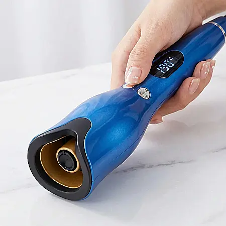 Ondulator de Păr Rotativ cu Afișaj Digital LCD – Rotire Automată, Temperatură Reglabilă și Protecție Termică, Stil Profesional Acasă [1]
