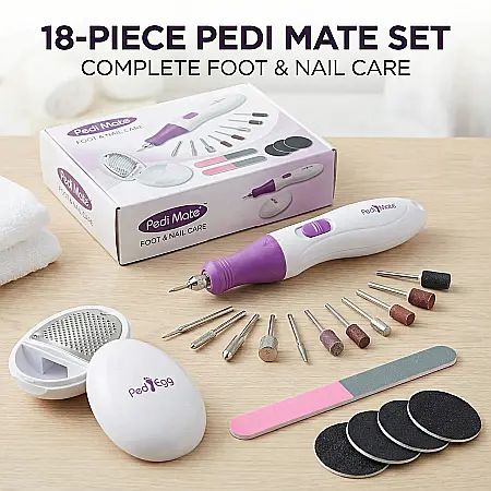 Set Manichiură și Pedichiură Pedi Mate – 18 Accesorii Interschimbabile: Unghii Impecabile și Îngrijire Profesională la Tine Acasă [3]