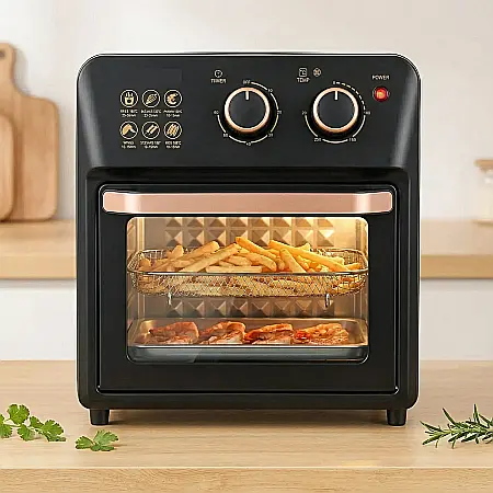 Friteuză Airfryer Cuptor Electric cu Grill – 12L, Tehnologie Circulație Aer 360°, Moduri Copt, Fiert, Dezghețat și Fript, Control Temperatură și Timp, Ușor de Curățat, Ideal pentru Familie [2]