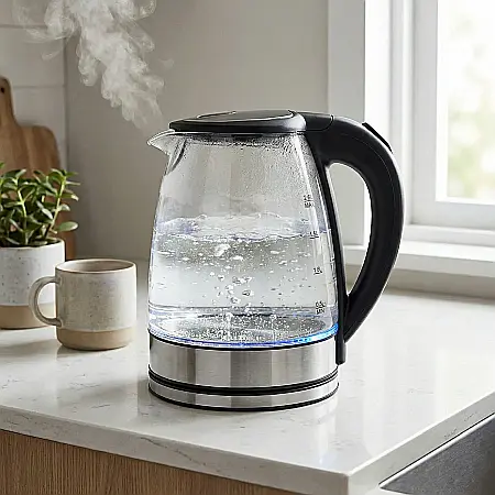 Fierbător Electric Portabil 2L din Sticlă și Oțel Inoxidabil – 1500W, Fierbere Rapidă, Oprire Automată, Design Elegant [1]