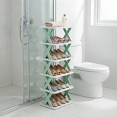 Organizator Modular pentru Pantofi cu 5 Polițe: Economisește Spațiu și Menține Ordinea în Orice Colț al Casei [2]