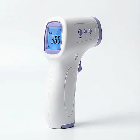Electronice - Termometru Digital fără Contact Ortorex: Măsurare Instantanee 3-în-1 (Corp, Ambient, Lichide), Tehnologie Infraroșu și Ecran LCD Iluminat