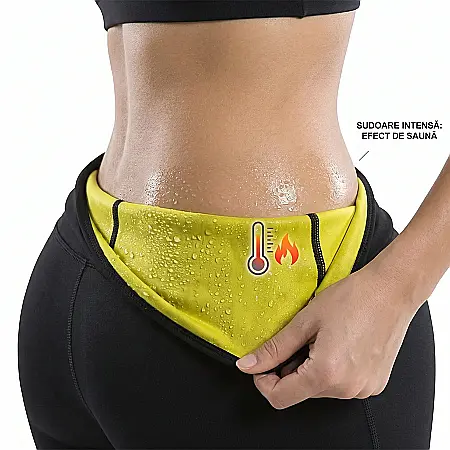 Pantaloni de Slăbit din Neopren cu Efect Saună, pentru Talie, Burtă, Coapse și Fese [1]