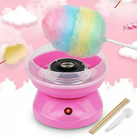 Electronice - Aparat de făcut vată de zahăr Fresh Delicious – 500 W, 2 trepte putere, design compact și retro: Magia Sărbătorilor direct în Casa Ta