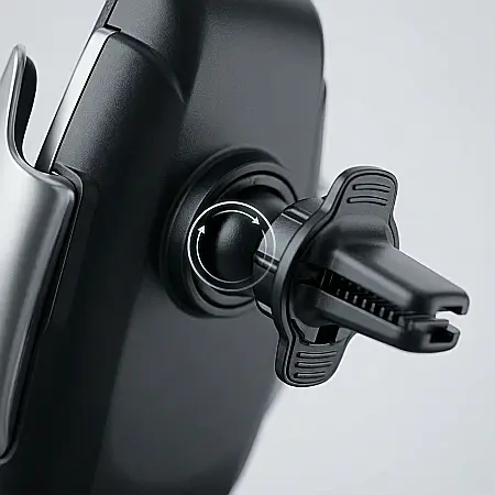 Încărcător Auto Wireless FAST CHARGE cu Senzor – Suport Telefon cu Prindere Automată, 10W, Senzor Infraroșu Inteligent, Compatibilitate Universală, Fixare pe Grila de Ventilație [1]